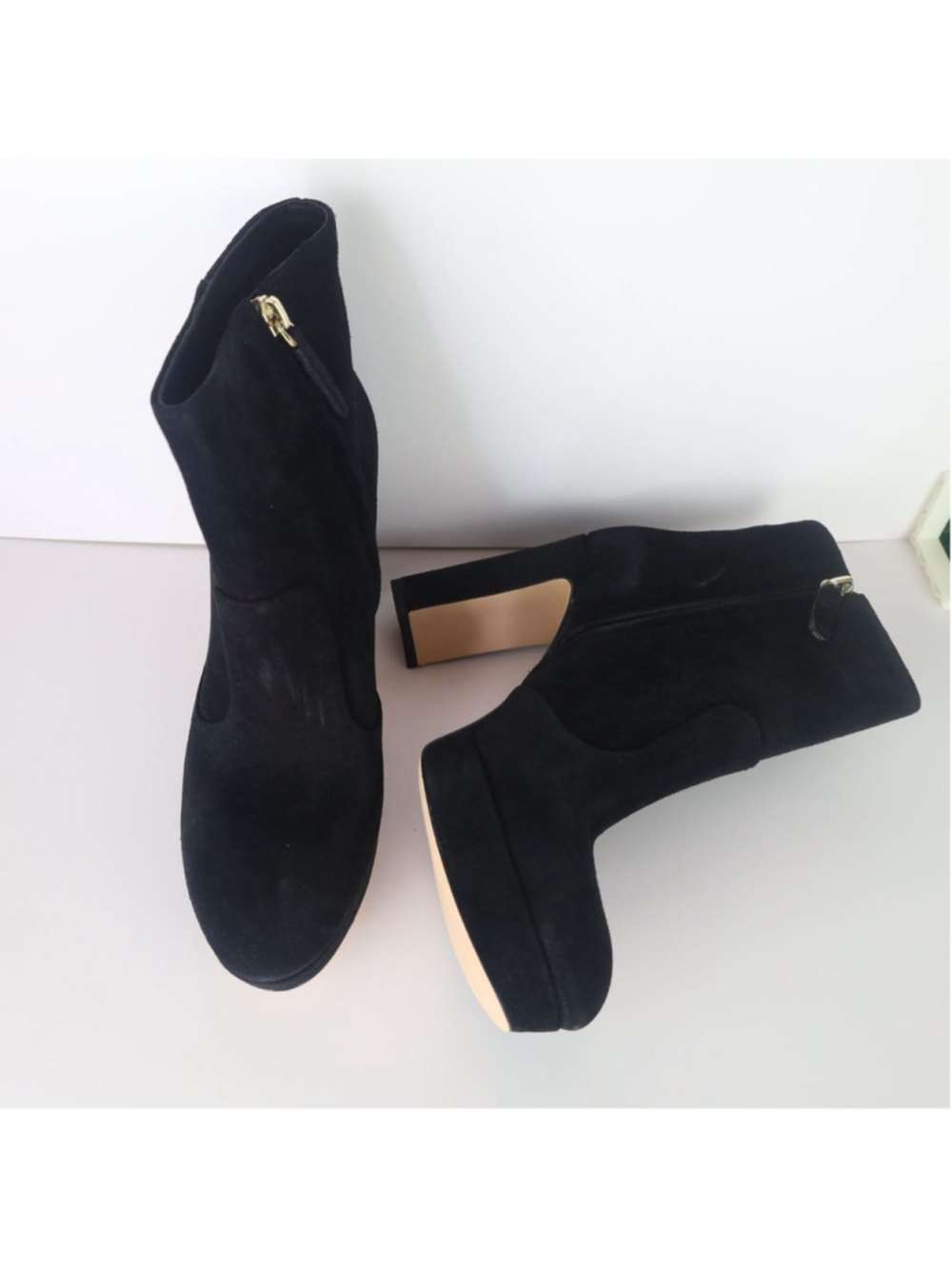 Kate Spade NY Barrett Suede Heel Boots Black 10 - Picture 9 of 16